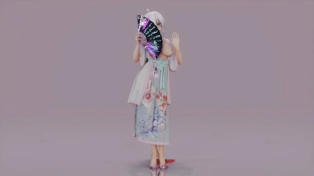 MMD50汉服巨乳少女弱音寄明月