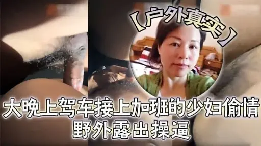 真实】户外大晚上驾车接上加班的少妇偷情野外露出操逼