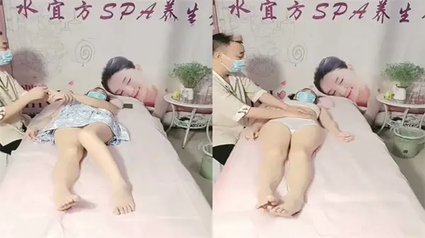 SPA师徒合体狂干性感人妻女顾客，巨乳摇晃内射高潮！