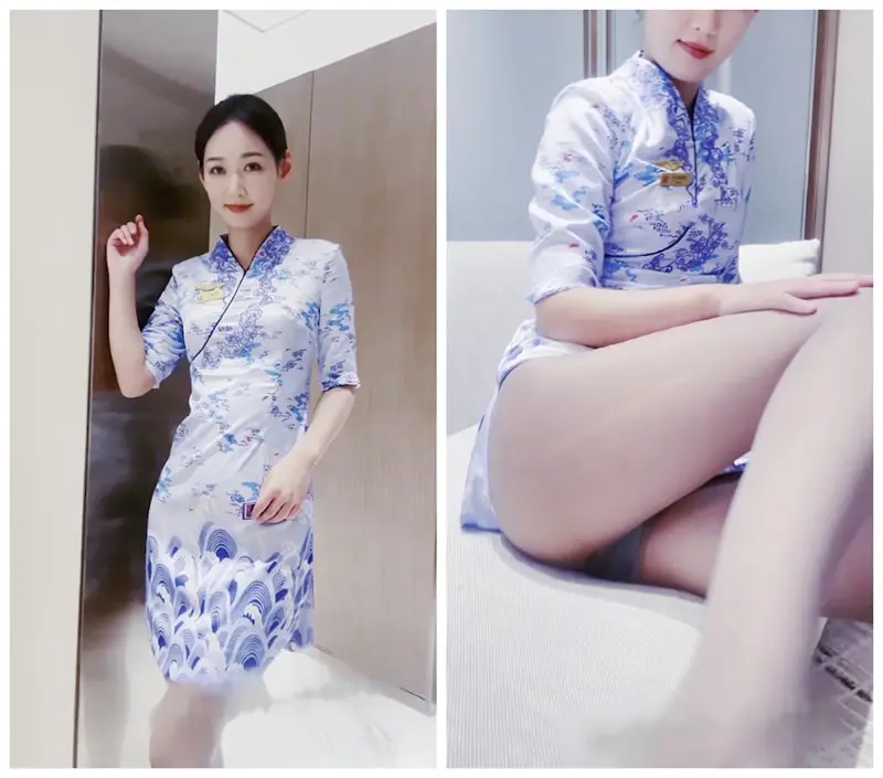 高价收购,秀人网顶级模特-唐安琪 青花瓷旗袍 端庄大气,宽衣解带 大长腿丝袜美腿钓领导