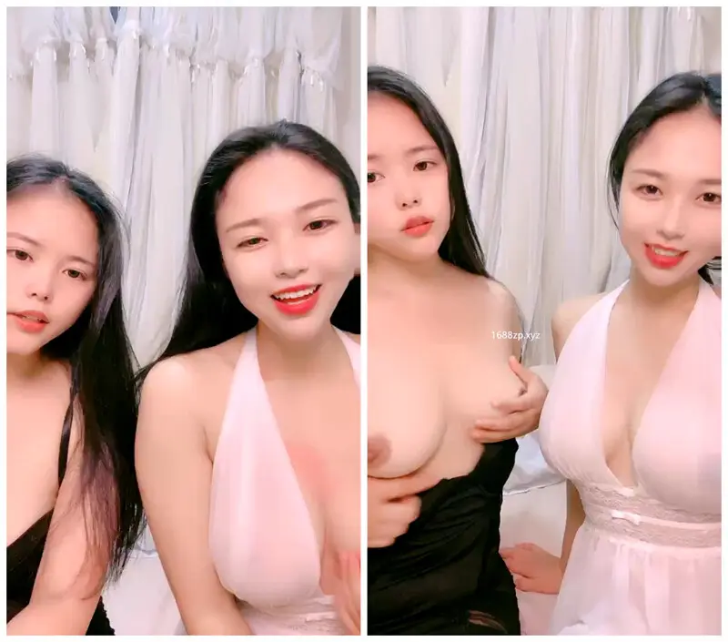 甜美小姐姐姐妹一起双女假屌磨穴互插,舌吻掏出奶子舔弄,翘起大白肥臀后入抽插