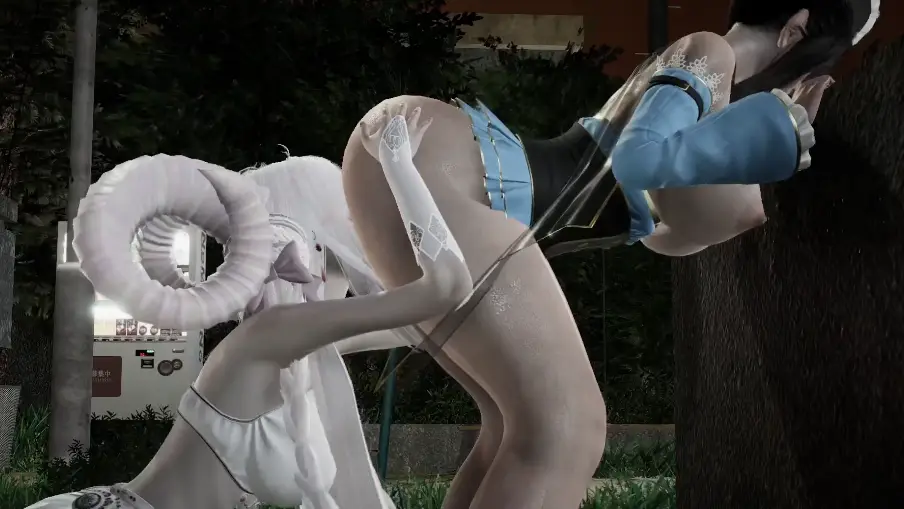 【3D】巨乳美少女和闺蜜户外激情啪啪