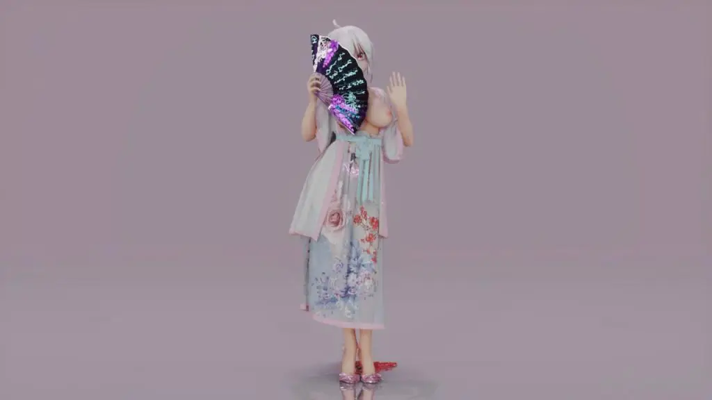 MMD50汉服巨乳少女弱音寄明月