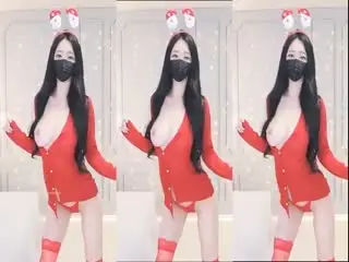 12.25 VIP房 韩国极品巨乳主播哈娜圣诞裸舞 美胸诱惑