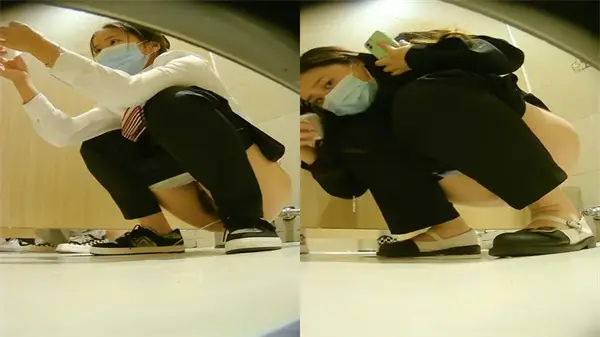 【厕拍偷窥】商场女厕隔间偷拍极品少妇蹲坑露穴，差点被发现心跳加速！