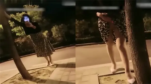 深夜野外欲火难耐！长腿美少妇被猛操，高潮淫叫声彻夜回荡！