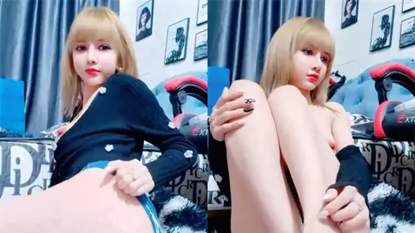 金发尤物黑丝美腿极致诱惑！极品美腿挑逗瞬间勃起，欲罢不能！