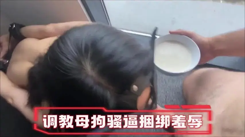 调教母狗：一边吮吸肉棒一边吞咽浓精，双重高潮体验！