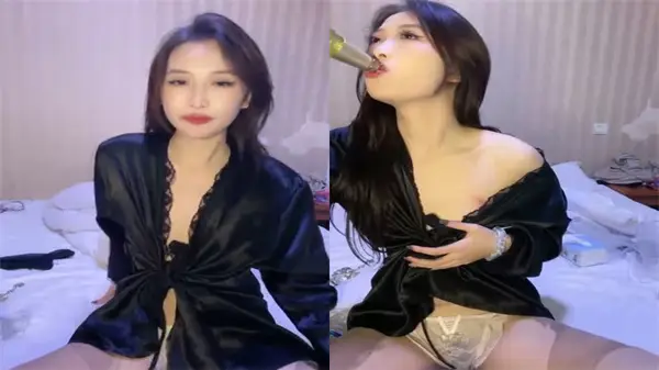 长腿性感女神酒后玩啤酒瓶自慰，骚穴流水浪叫不断！