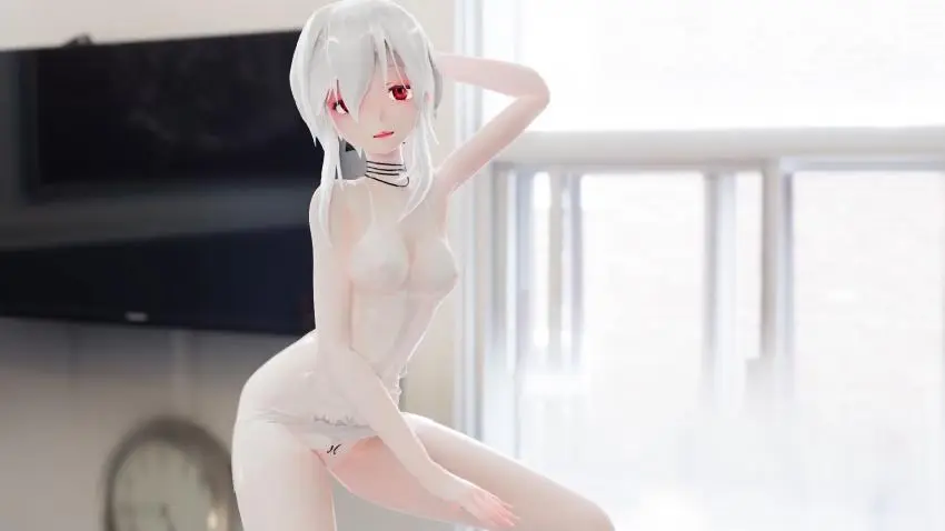 MMD极品Hakulalalay风骚诱惑，跪舔狂操你硬鸡巴，深喉吸爆出白浆