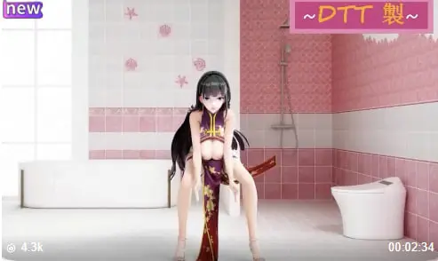3D黑发爆乳汉服娘狂跳热舞，巨乳震颤喷血诱惑！