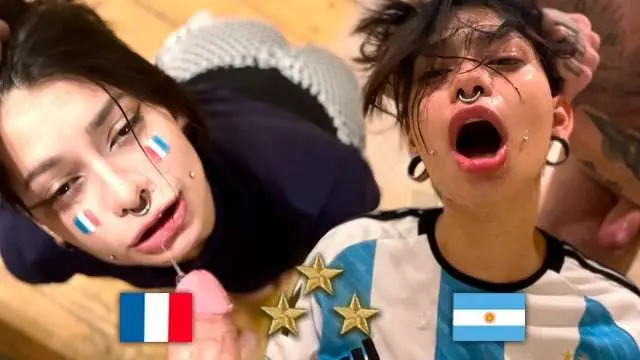 阿根廷夺冠夜！疯狂球迷狂干法国骚货 Meg Vicious 极品巨乳内射爆操