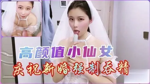 高颜值小仙女庆祝新婚强制吞精