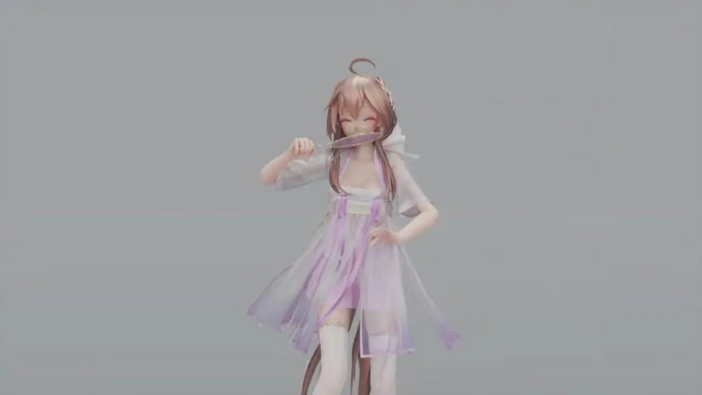 MMD22 汉服真空极品骚货乐正绫 淫纹蜜穴千里邀月被爆操