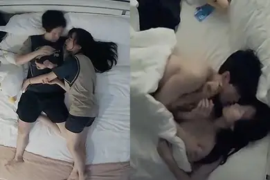 酒店摄像头偷拍大学生情侣开学炮超甜美清纯妹子
