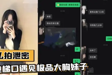 私拍泄密电梯口遇见极品大胸妹子果断加微信居然是邻居果断约炮视频流出