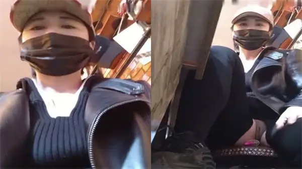 低调的是骚浪大排档老板娘穿着开裆裤带着跳蛋做生意