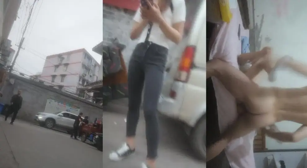 傍晚时间,一堆站街女,选了个妹子带小房间操逼,超近视角看小穴,JB插入激情爆操1